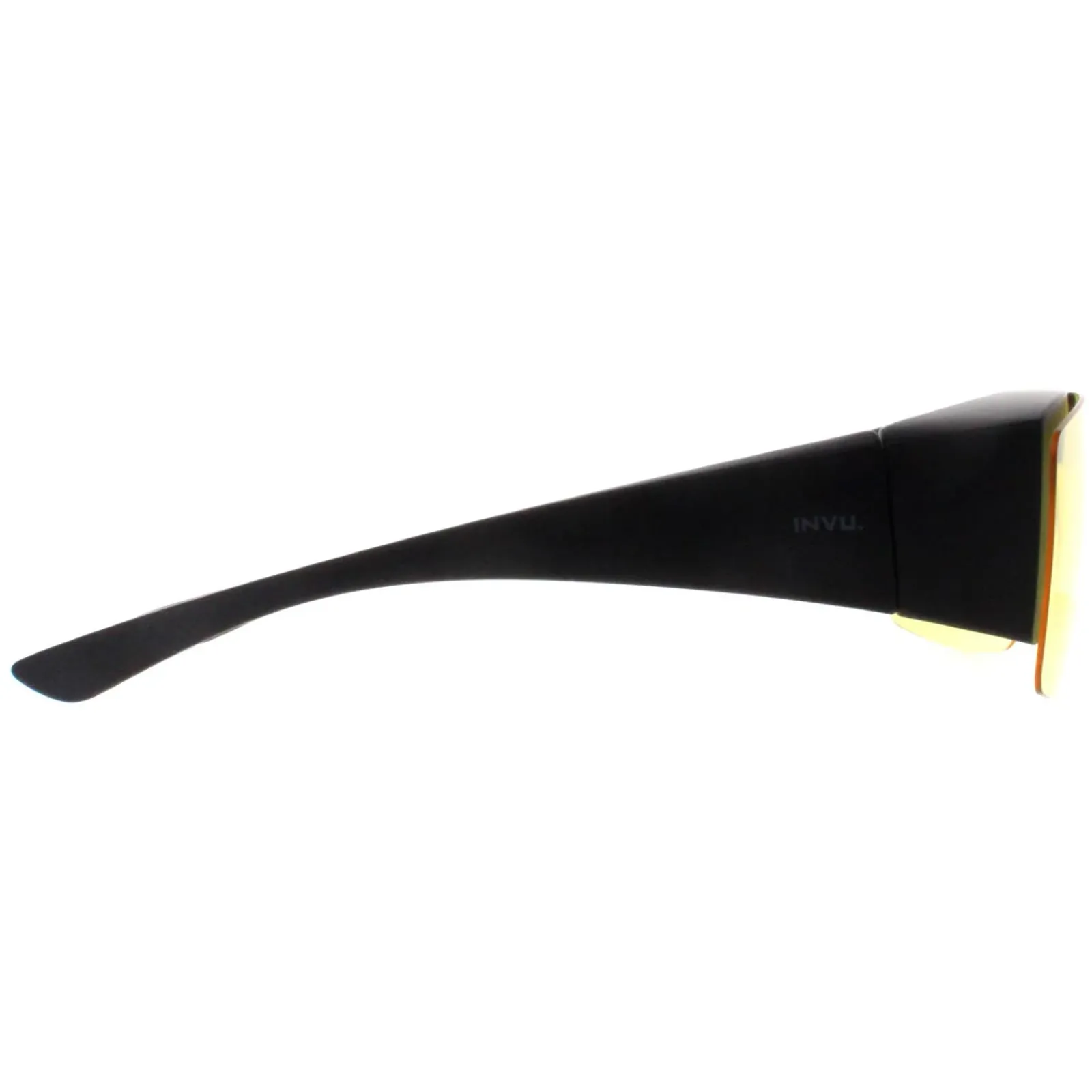 INVU Rectangle|Rectangle^Sunglasses E2700 D Matte Black High Yellow