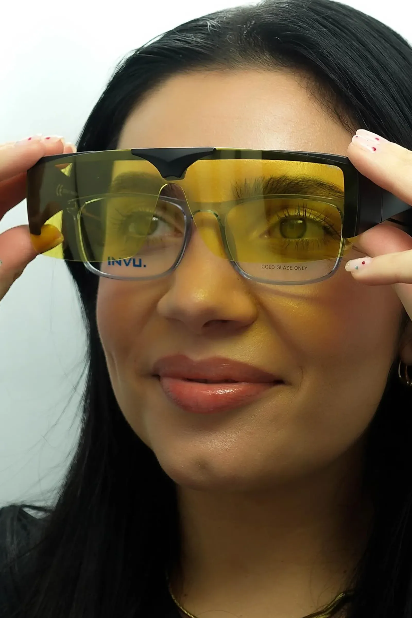 INVU Rectangle|Rectangle^Sunglasses E2700 D Matte Black High Yellow