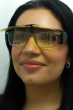 INVU Rectangle|Rectangle^Sunglasses E2700 D Matte Black High Yellow