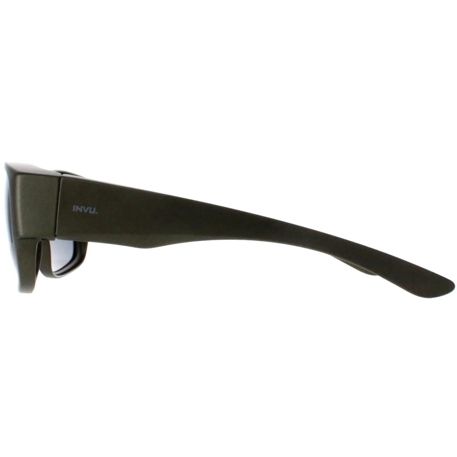 INVU Polarised|Rectangle^Sunglasses E2601 E Matte Olive Metallic Grey Polarized