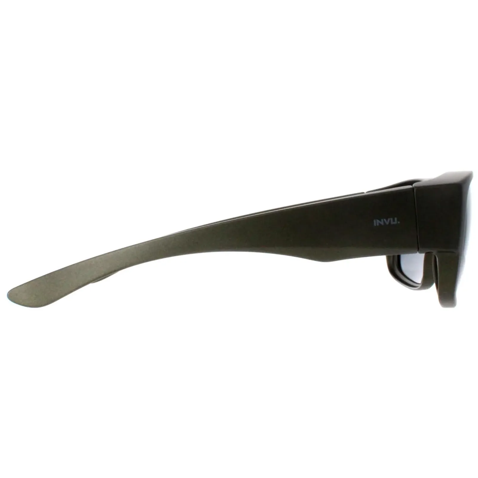 INVU Polarised|Rectangle^Sunglasses E2601 E Matte Olive Metallic Grey Polarized