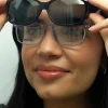 INVU Polarised|Rectangle^Sunglasses E2401 J Transparent Blue Blue Polarized