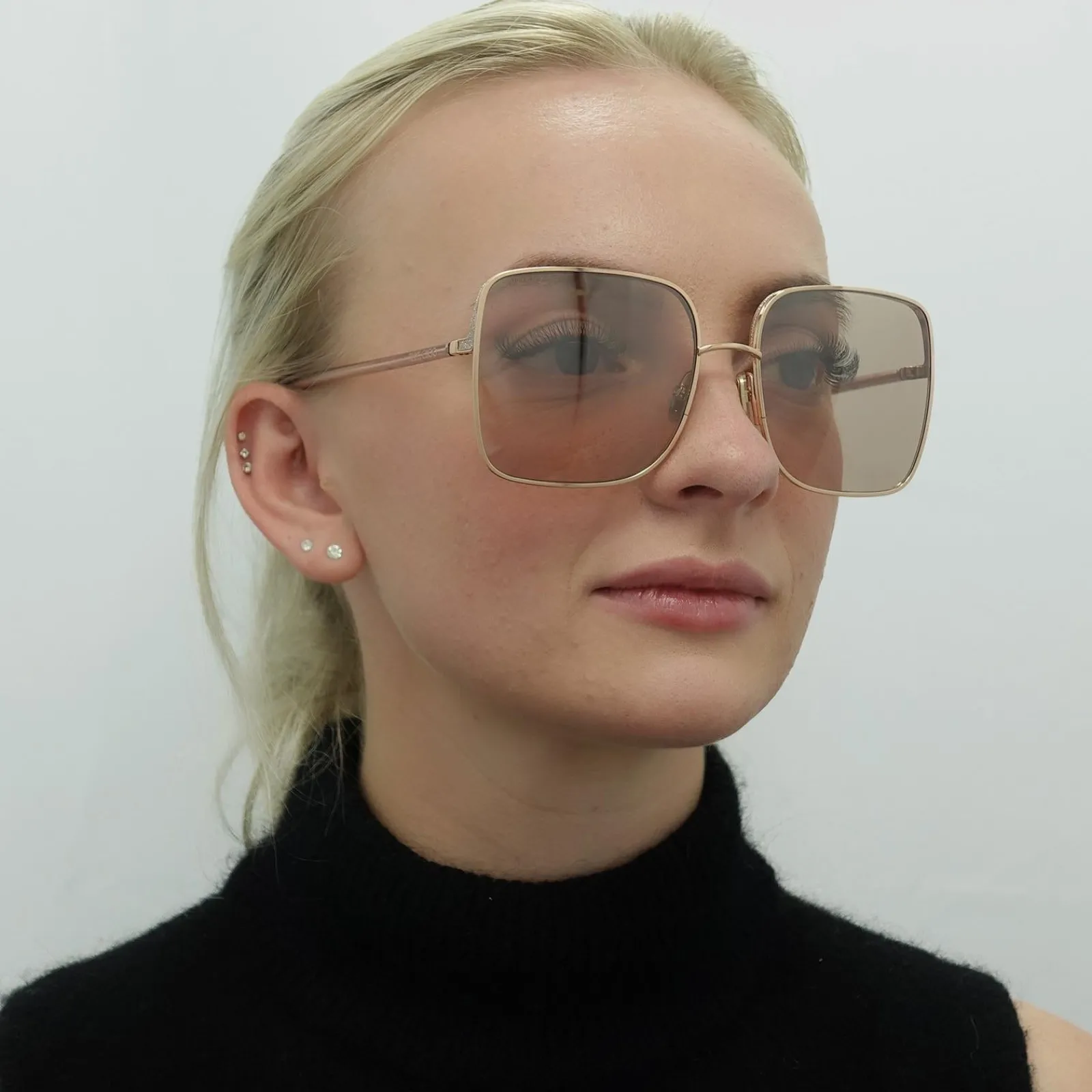 Jimmy Choo Square|Jimmy Choo^Sunglasses ALIANA/S PY3 2S Copper Gold Nude Pink Flash Silv