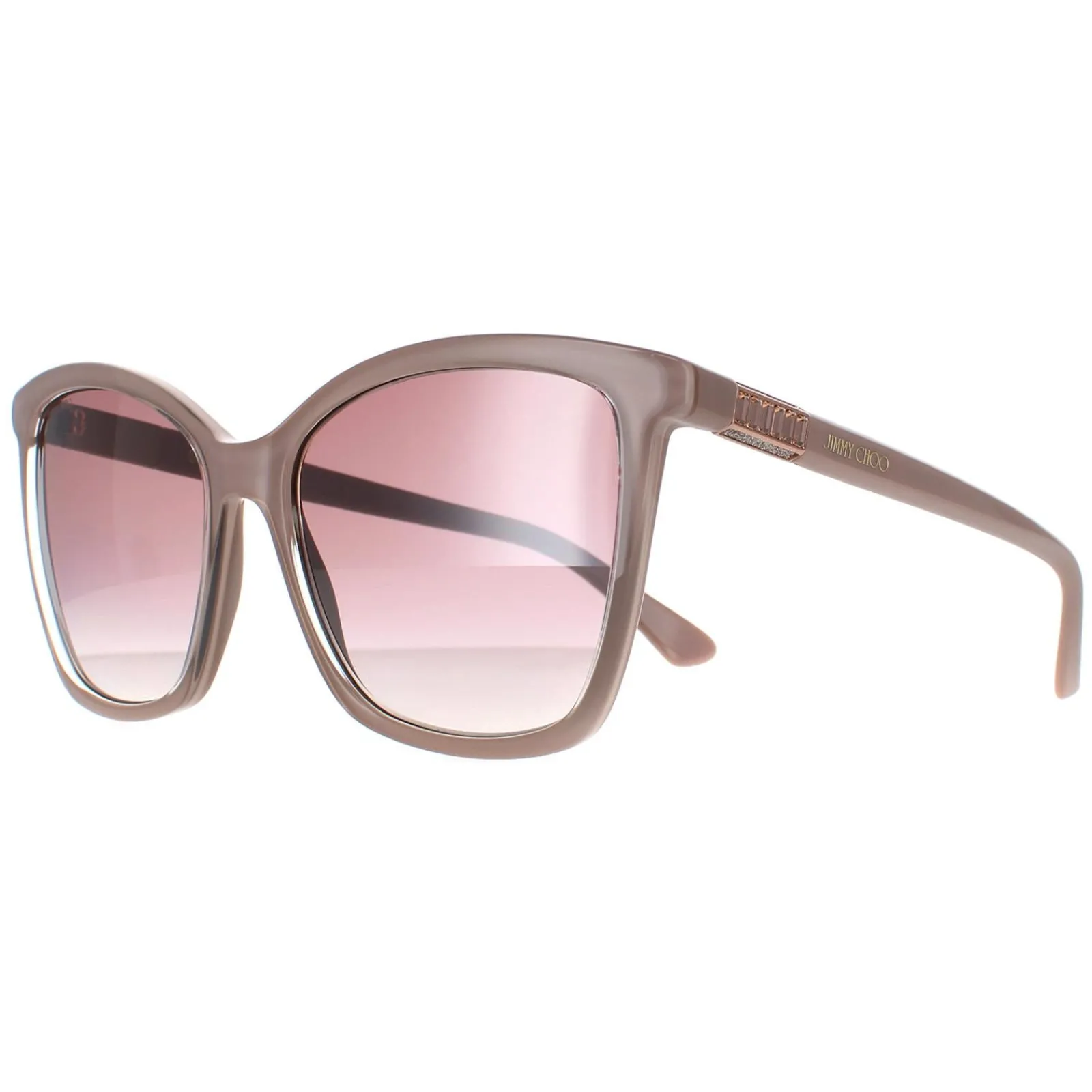 Jimmy Choo Square|Jimmy Choo^Sunglasses ALI/S FWM NQ Nude Brown Silver Mirror