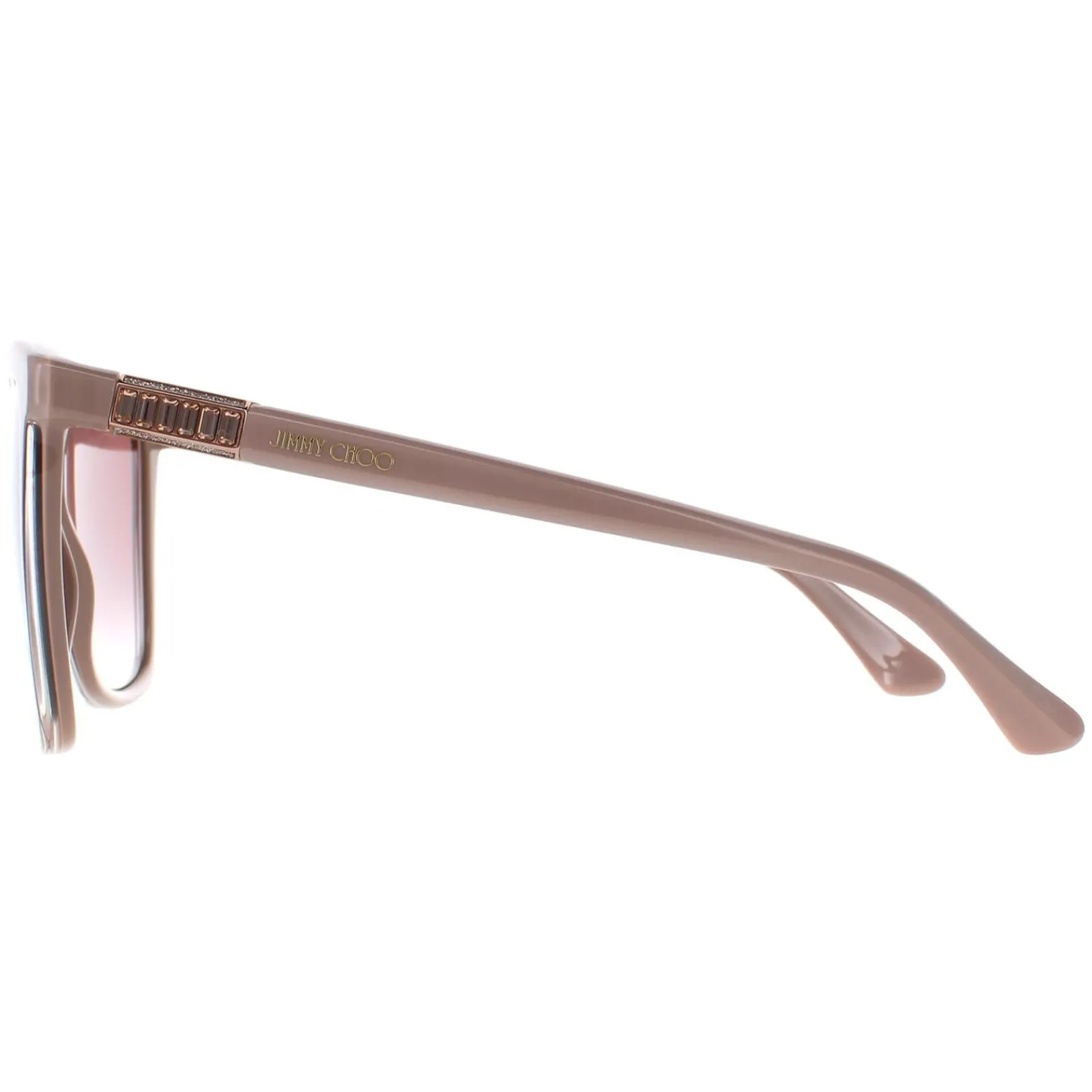 Jimmy Choo Square|Jimmy Choo^Sunglasses ALI/S FWM NQ Nude Brown Silver Mirror