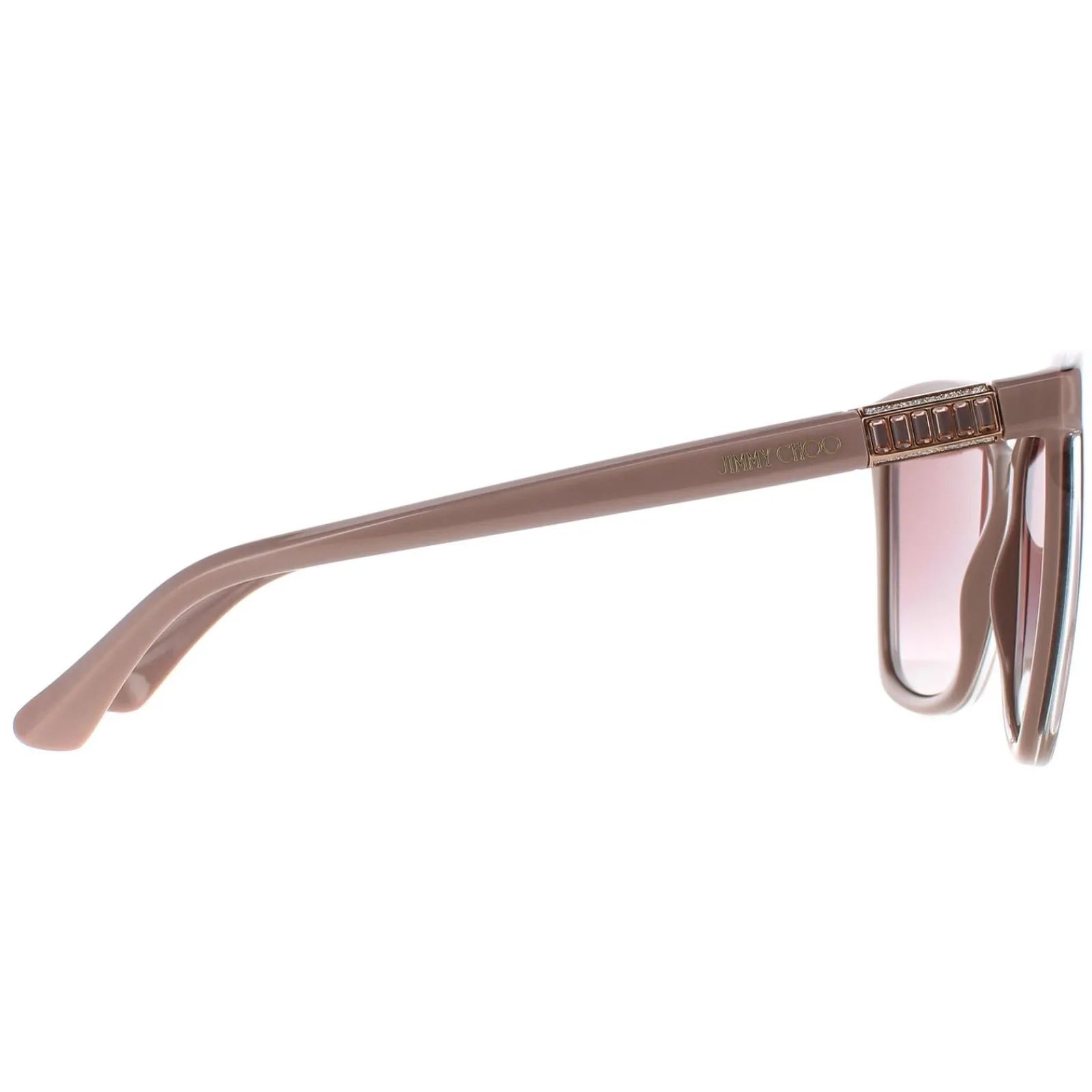 Jimmy Choo Square|Jimmy Choo^Sunglasses ALI/S FWM NQ Nude Brown Silver Mirror