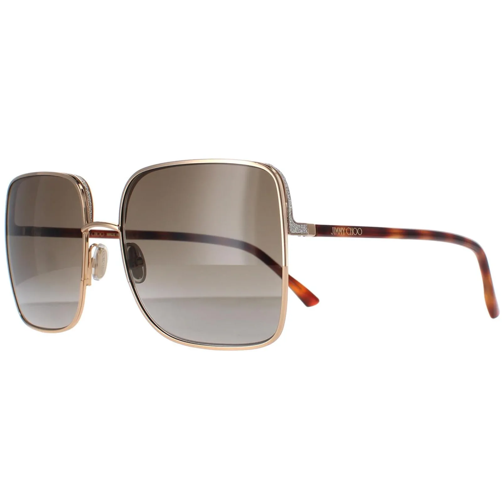 Jimmy Choo Square|Jimmy Choo^Sunglasses ALIANA/S 06J HA Gold Havana Brown Gradient