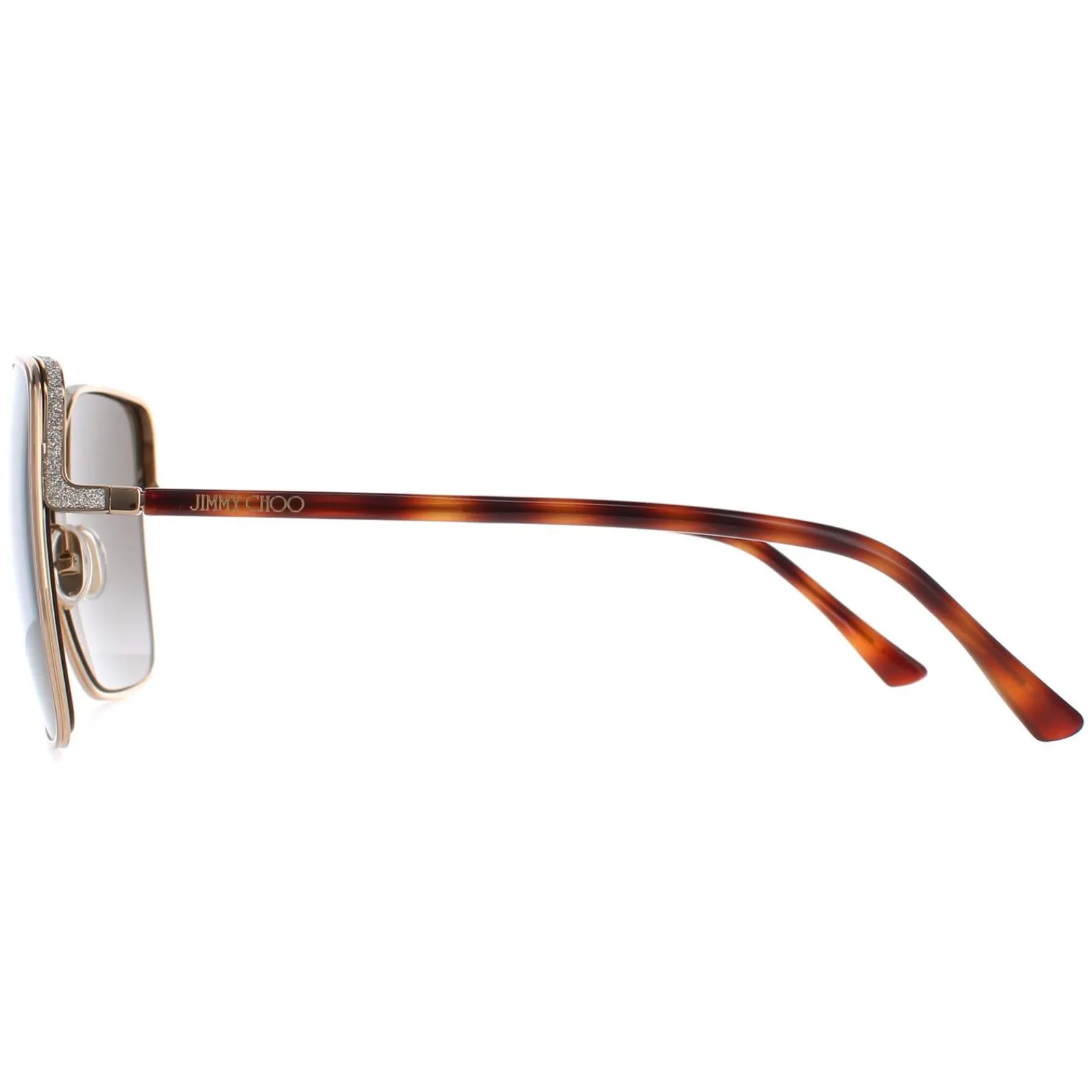 Jimmy Choo Square|Jimmy Choo^Sunglasses ALIANA/S 06J HA Gold Havana Brown Gradient