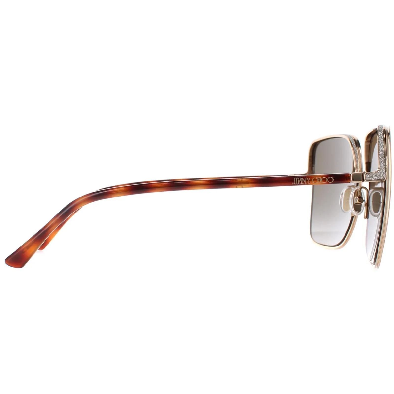 Jimmy Choo Square|Jimmy Choo^Sunglasses ALIANA/S 06J HA Gold Havana Brown Gradient