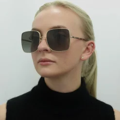 Jimmy Choo Square|Jimmy Choo^Sunglasses ALIANA/S 06J HA Gold Havana Brown Gradient
