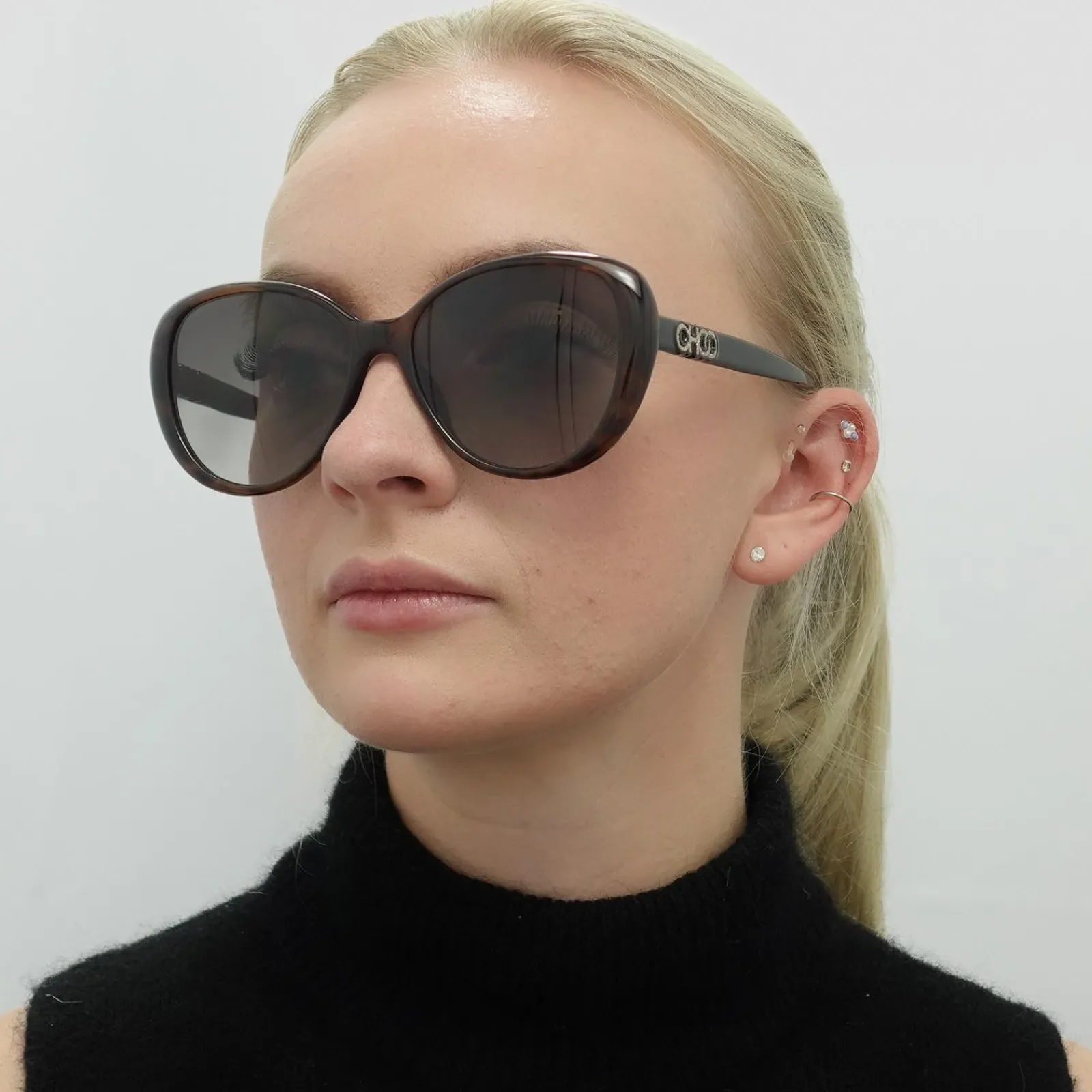 Jimmy Choo Butterfly|Jimmy Choo^Sunglasses AMIRA/G/S 086 HA Dark Havana Brown Gradient