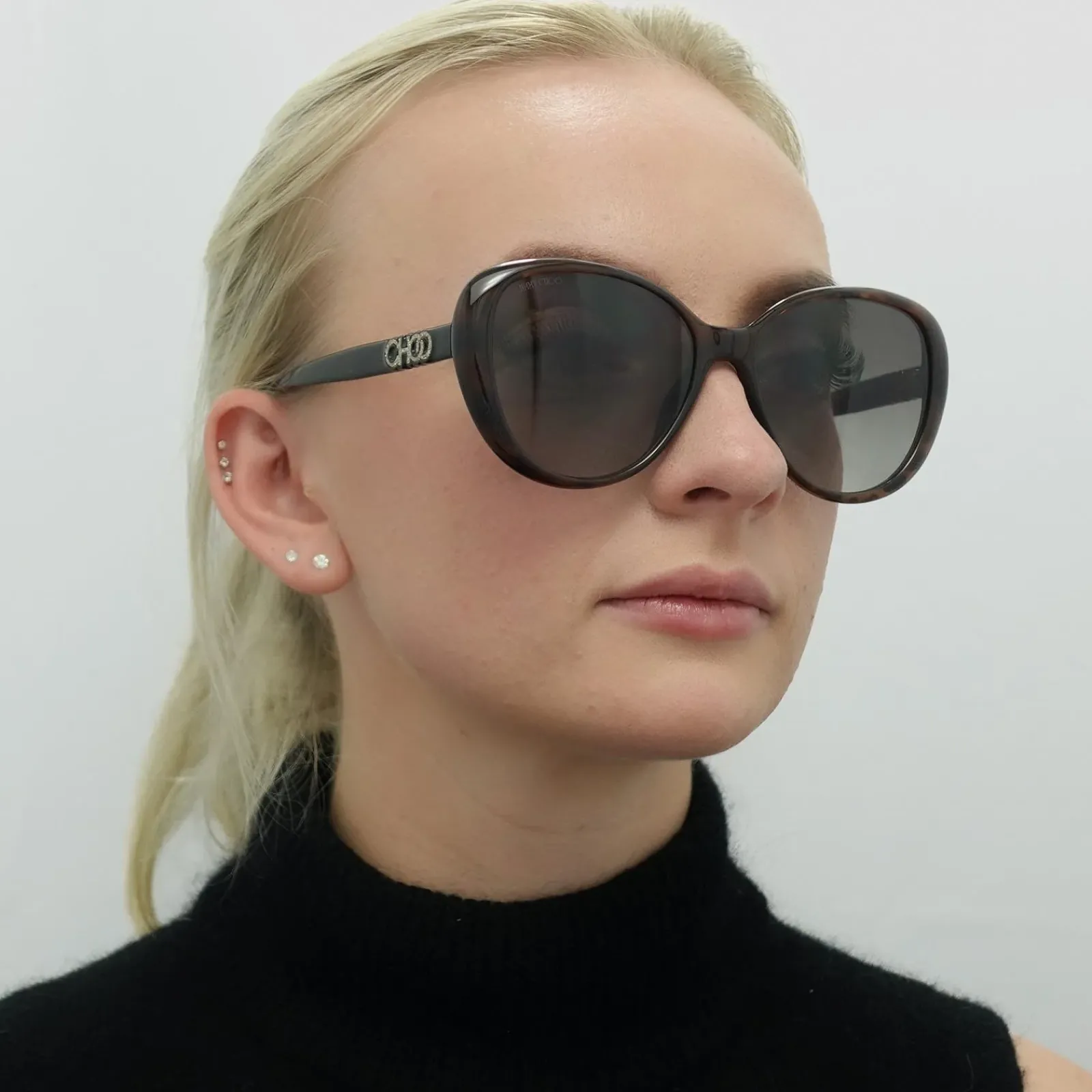 Jimmy Choo Butterfly|Jimmy Choo^Sunglasses AMIRA/G/S 086 HA Dark Havana Brown Gradient
