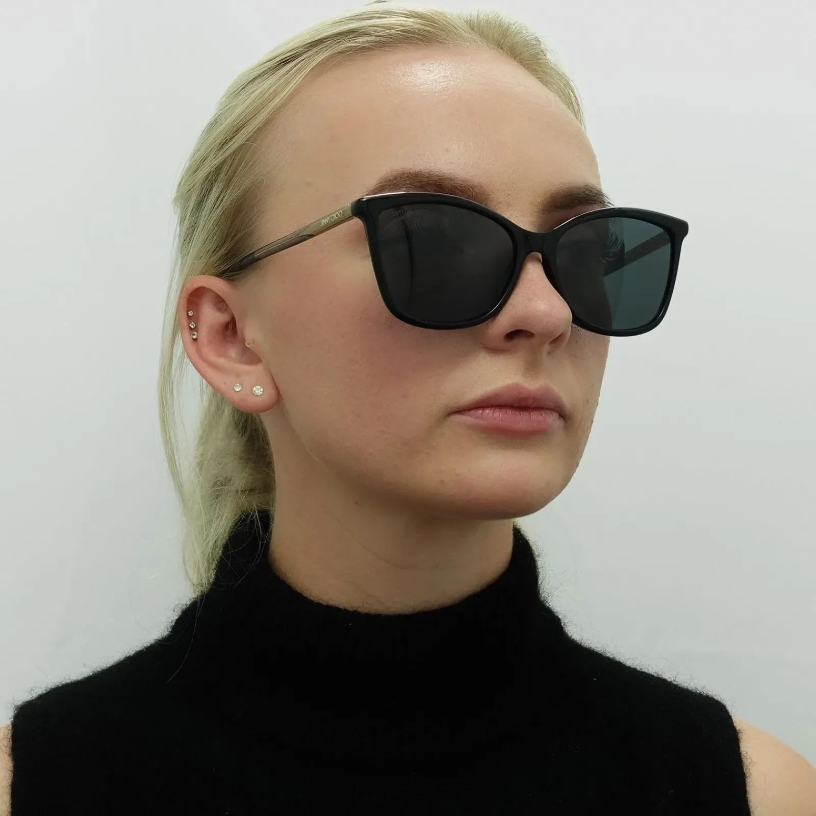 Jimmy Choo Cat-Eye|Jimmy Choo^Sunglasses BA/G/S 807 IR Black Grey