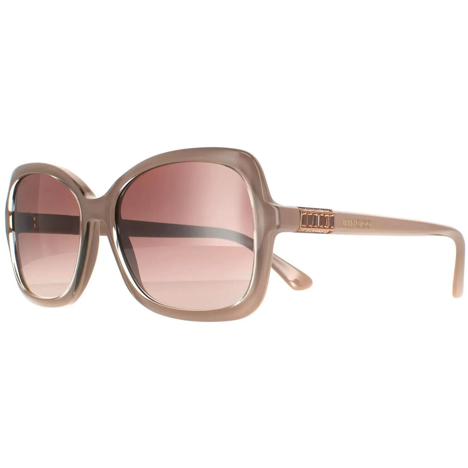 Jimmy Choo Butterfly|Jimmy Choo^Sunglasses BETT/S FWM NQ Nude Brown Silver Mirror