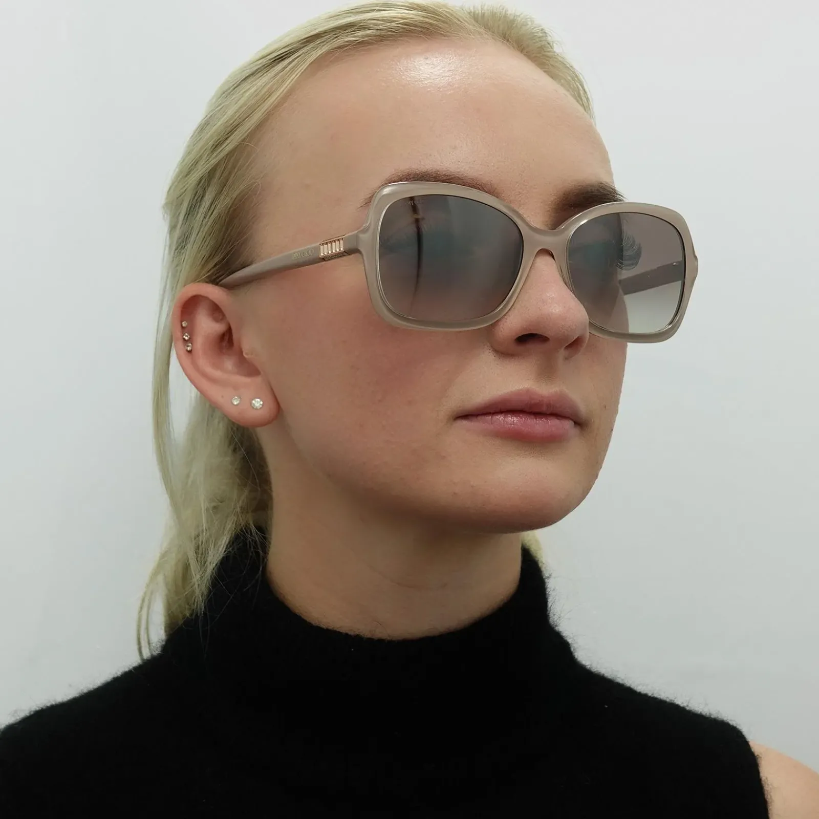 Jimmy Choo Butterfly|Jimmy Choo^Sunglasses BETT/S FWM NQ Nude Brown Silver Mirror