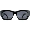 Jimmy Choo Rectangle|Jimmy Choo^Sunglasses CAMI/S 807 IR Black with Black Pattern Temples G