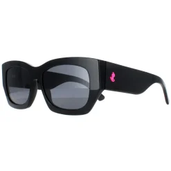 Jimmy Choo Rectangle|Jimmy Choo^Sunglasses CAMI/S 807 IR Black with Black Pattern Temples G