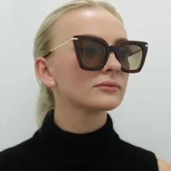 Jimmy Choo Square|Jimmy Choo^Sunglasses Ciara/G/S OCY HA Glitter Havana Brown Gradient
