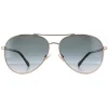 Jimmy Choo Aviator|Jimmy Choo^Sunglasses DEVAN/S RHL 9O Gold Black Dark Grey Gradient