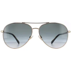Jimmy Choo Aviator|Jimmy Choo^Sunglasses DEVAN/S RHL 9O Gold Black Dark Grey Gradient