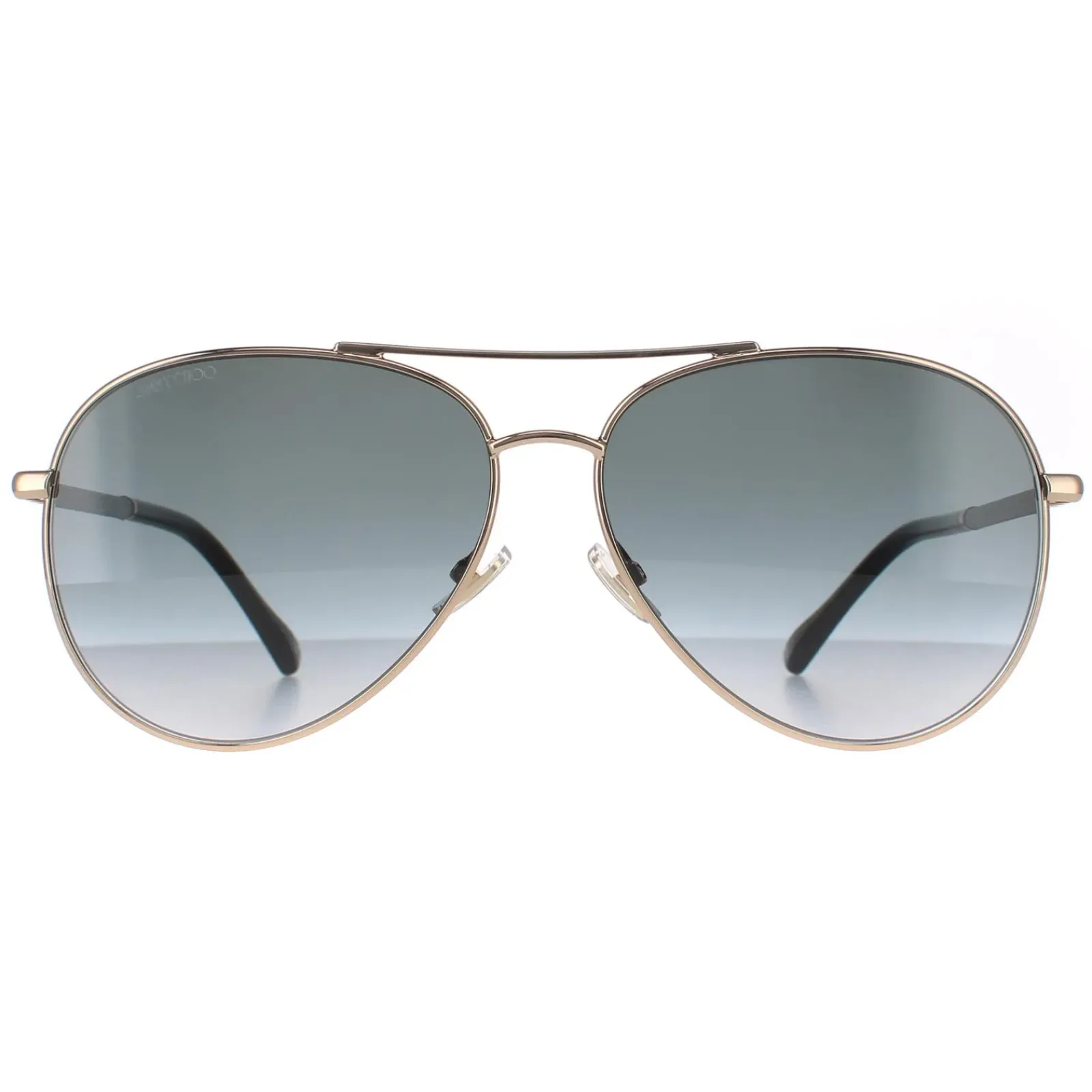 Jimmy Choo Aviator|Jimmy Choo^Sunglasses DEVAN/S RHL 9O Gold Black Dark Grey Gradient
