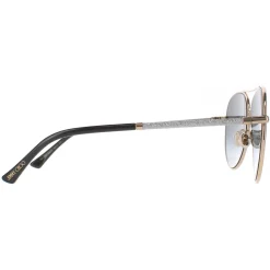 Jimmy Choo Aviator|Jimmy Choo^Sunglasses DEVAN/S RHL 9O Gold Black Dark Grey Gradient