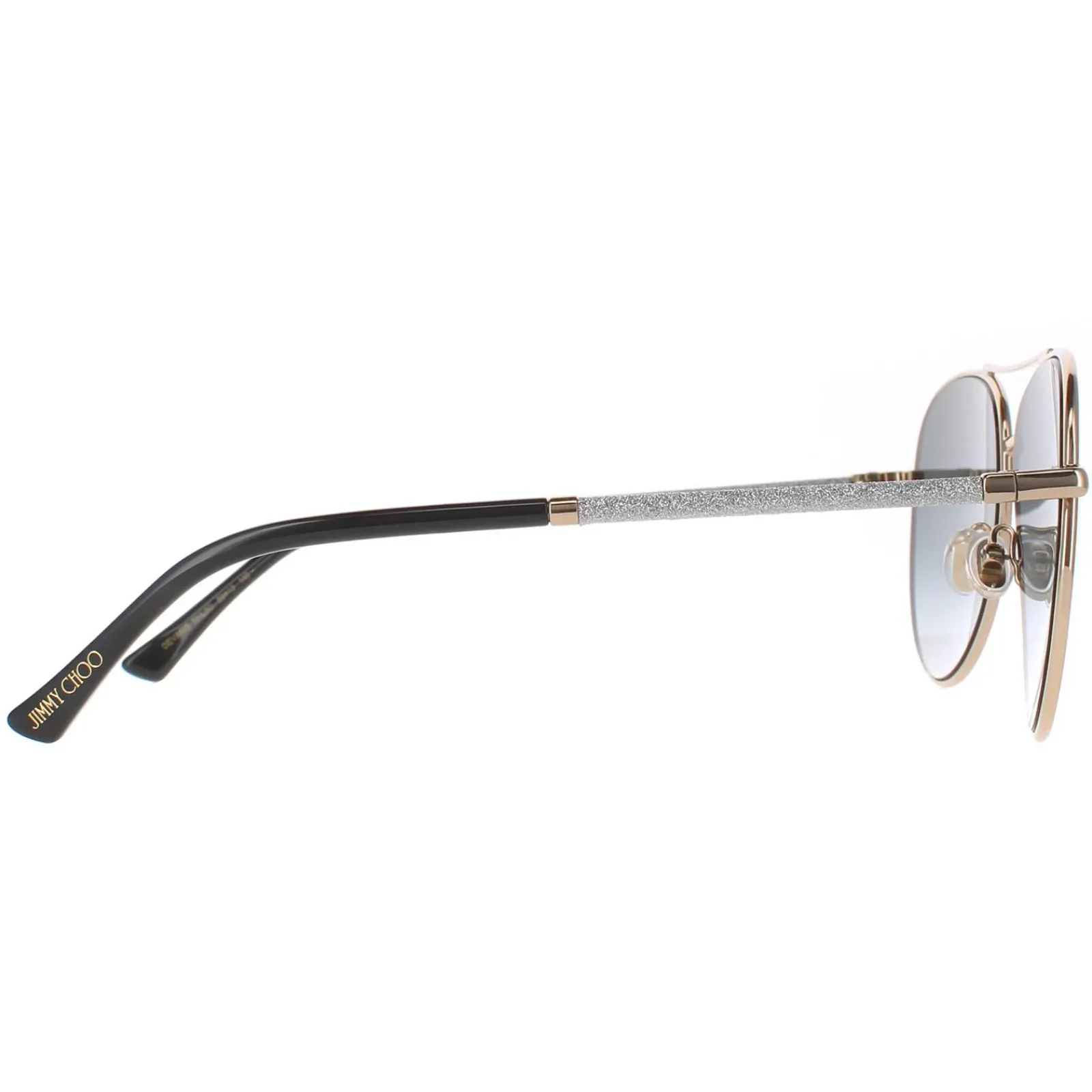 Jimmy Choo Aviator|Jimmy Choo^Sunglasses DEVAN/S RHL 9O Gold Black Dark Grey Gradient