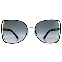 Jimmy Choo Square|Jimmy Choo^Sunglasses FRIEDA/S 2M2 90 Black and Gold Grey Gradient