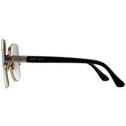 Jimmy Choo Square|Jimmy Choo^Sunglasses FRIEDA/S 2M2 90 Black and Gold Grey Gradient