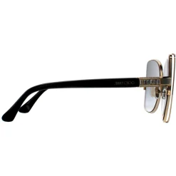 Jimmy Choo Square|Jimmy Choo^Sunglasses FRIEDA/S 2M2 90 Black and Gold Grey Gradient