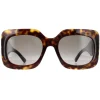Jimmy Choo Square|Jimmy Choo^Sunglasses GAYA/S 086 HA Havana and Gold Brown Gradient
