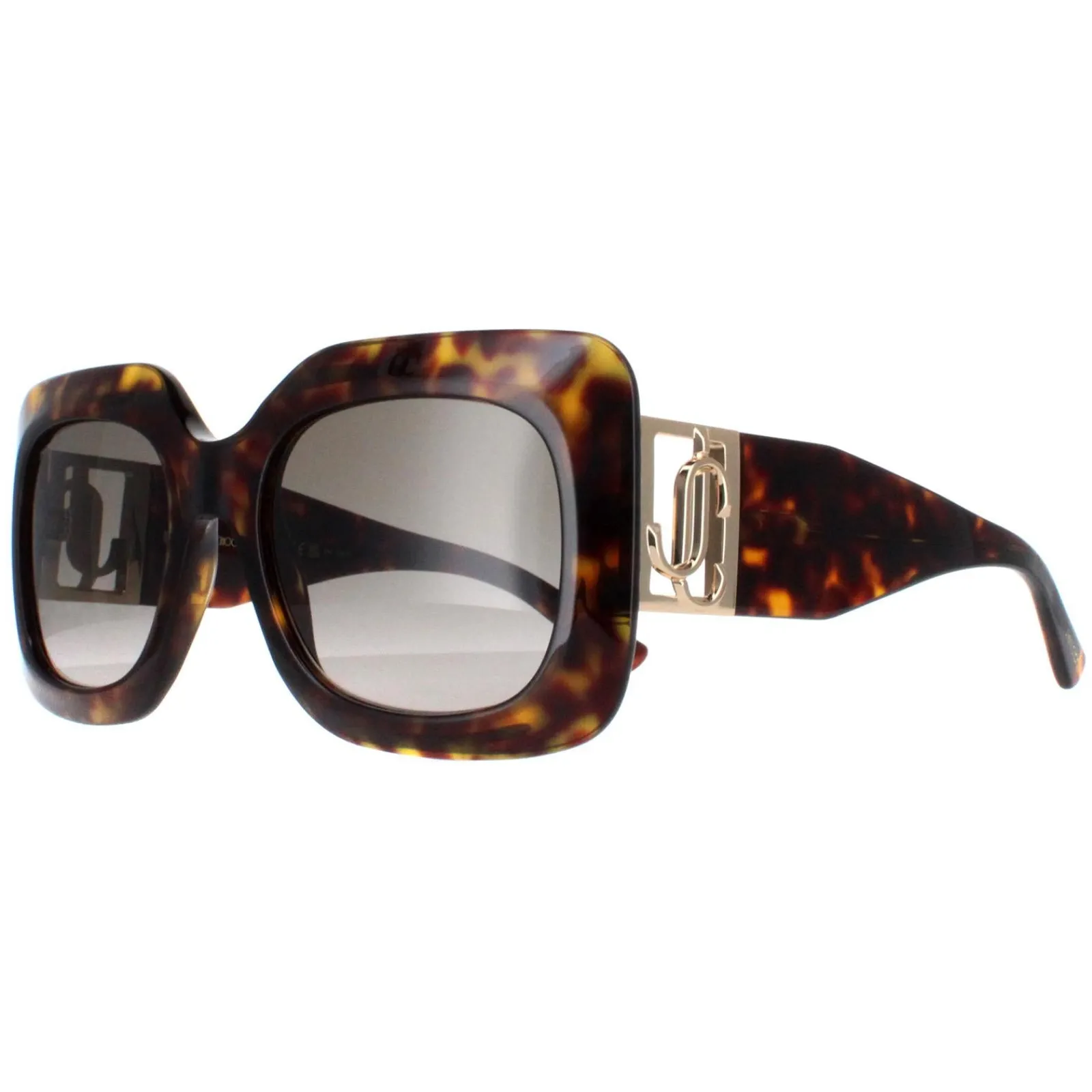 Jimmy Choo Square|Jimmy Choo^Sunglasses GAYA/S 086 HA Havana and Gold Brown Gradient