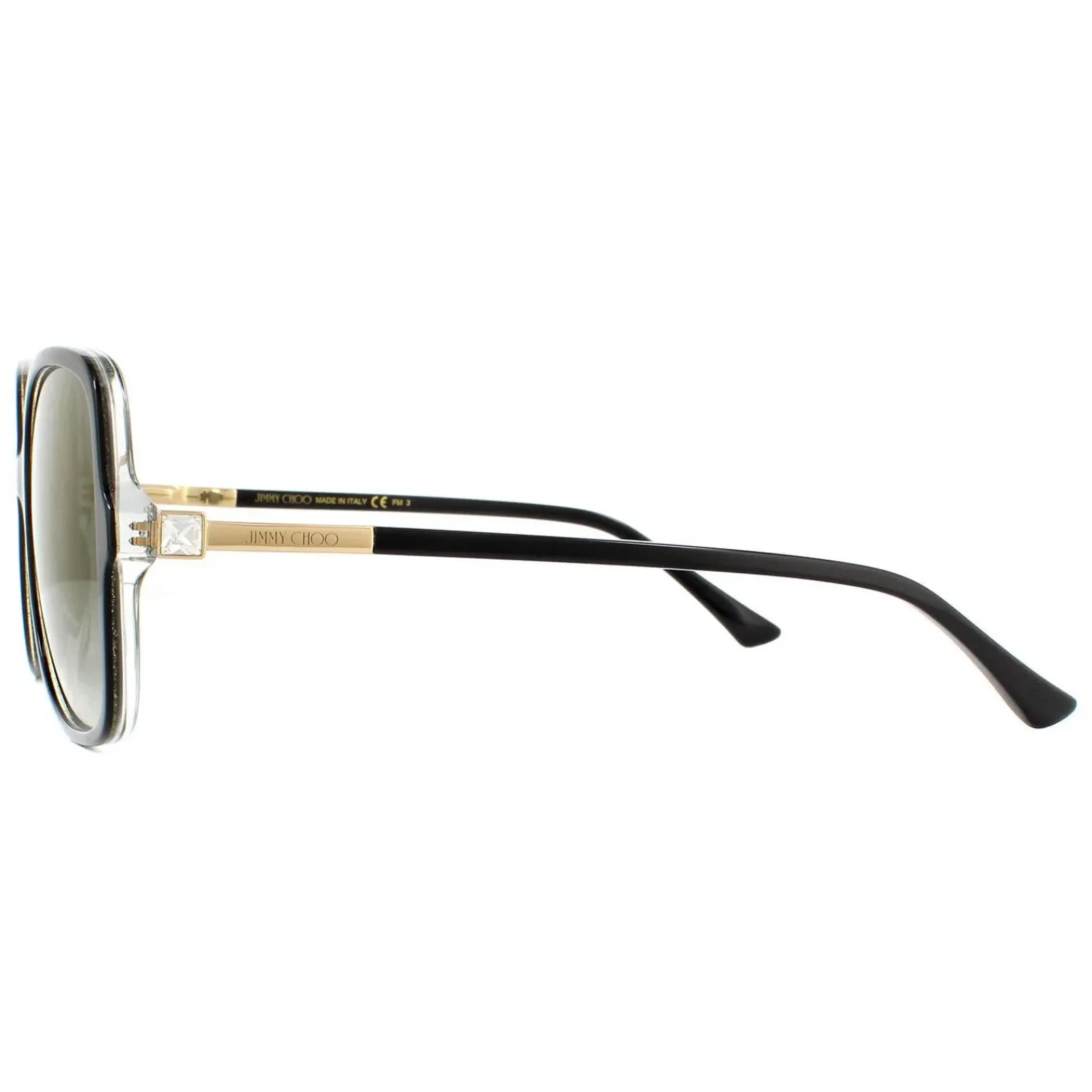 Jimmy Choo Butterfly|Jimmy Choo^Sunglasses JUDY/S 807 FQ Black Transparent Grey Gradient Go