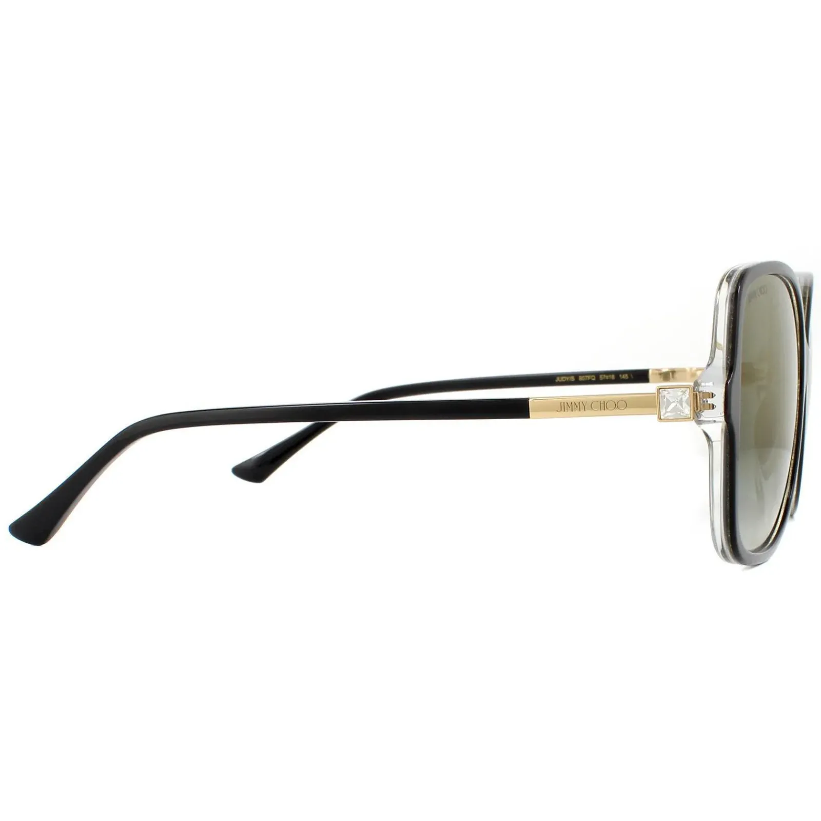 Jimmy Choo Butterfly|Jimmy Choo^Sunglasses JUDY/S 807 FQ Black Transparent Grey Gradient Go