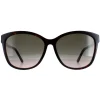 Jimmy Choo Square|Jimmy Choo^Sunglasses Lidie/F/SK 086/HA Dark Havana Brown Gradient