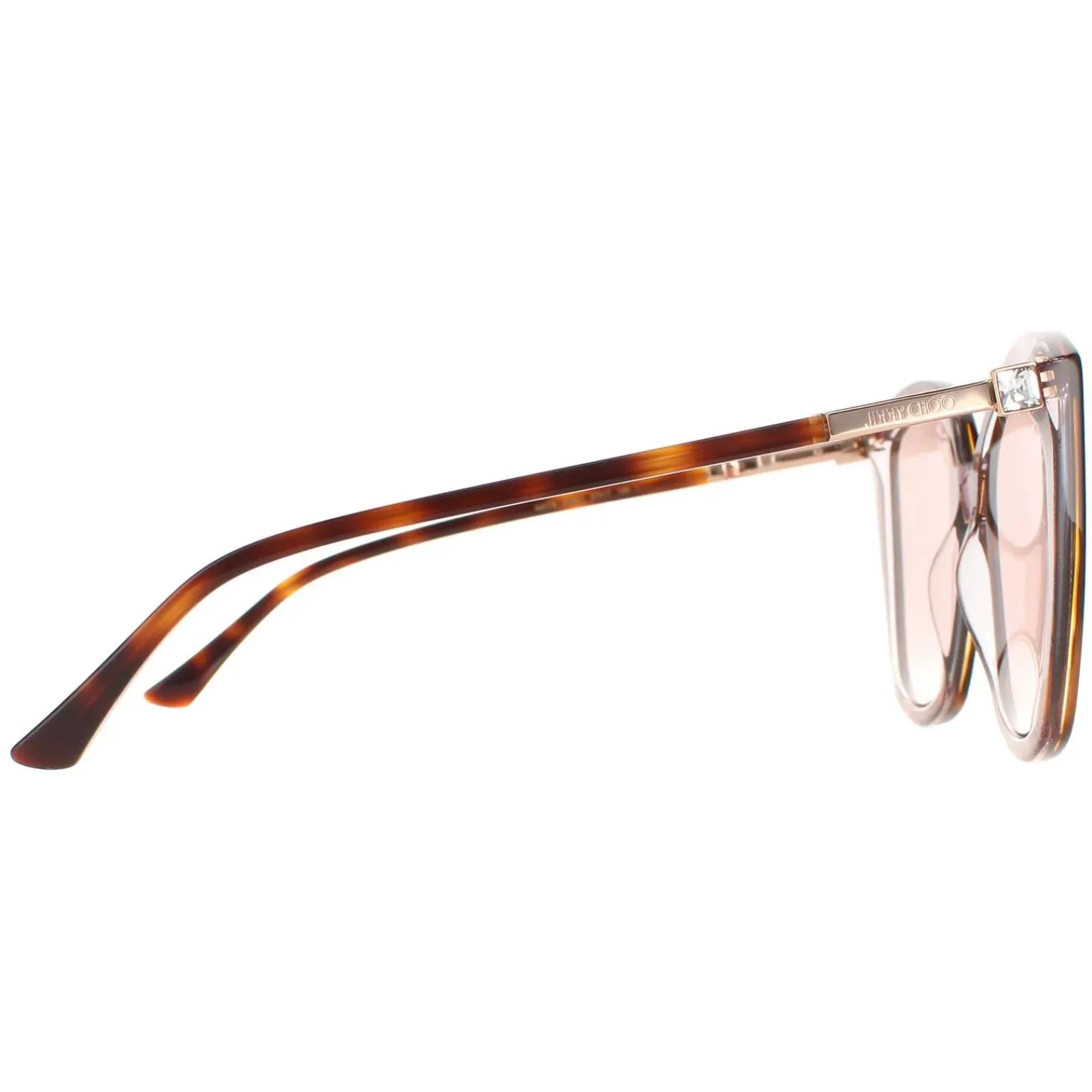 Jimmy Choo Cat-Eye|Jimmy Choo^Sunglasses Nat/S 0T4 K1 Havana Pink Gold Mirror