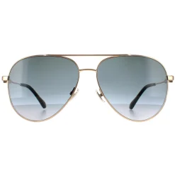 Jimmy Choo Aviator|Jimmy Choo^Sunglasses OLLY/S 2M2 9O Black Gold Dark Grey Gradient