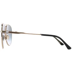 Jimmy Choo Aviator|Jimmy Choo^Sunglasses OLLY/S 2M2 9O Black Gold Dark Grey Gradient