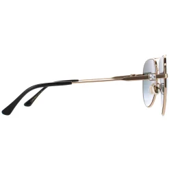 Jimmy Choo Aviator|Jimmy Choo^Sunglasses OLLY/S 2M2 9O Black Gold Dark Grey Gradient