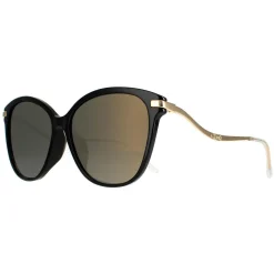 Jimmy Choo Cat-Eye|Jimmy Choo^Sunglasses Peg/F/S 807 FQ Black Grey Gradient Gold Mirror