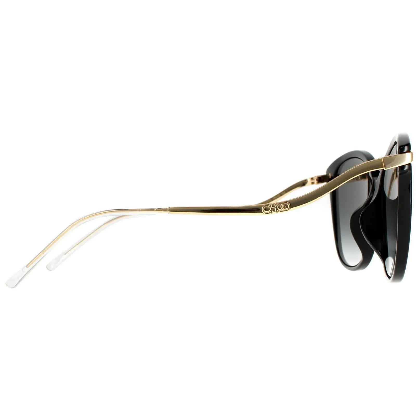 Jimmy Choo Cat-Eye|Jimmy Choo^Sunglasses Peg/F/S 807 FQ Black Grey Gradient Gold Mirror
