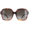 Jimmy Choo Square|Jimmy Choo^Sunglasses Rella/G/S 086/HA Dark Havana Brown Gradient