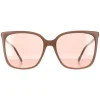 Jimmy Choo Square|Jimmy Choo^Sunglasses SCILLA/S FWM 2S Nude Pink Flash Silver Mirror