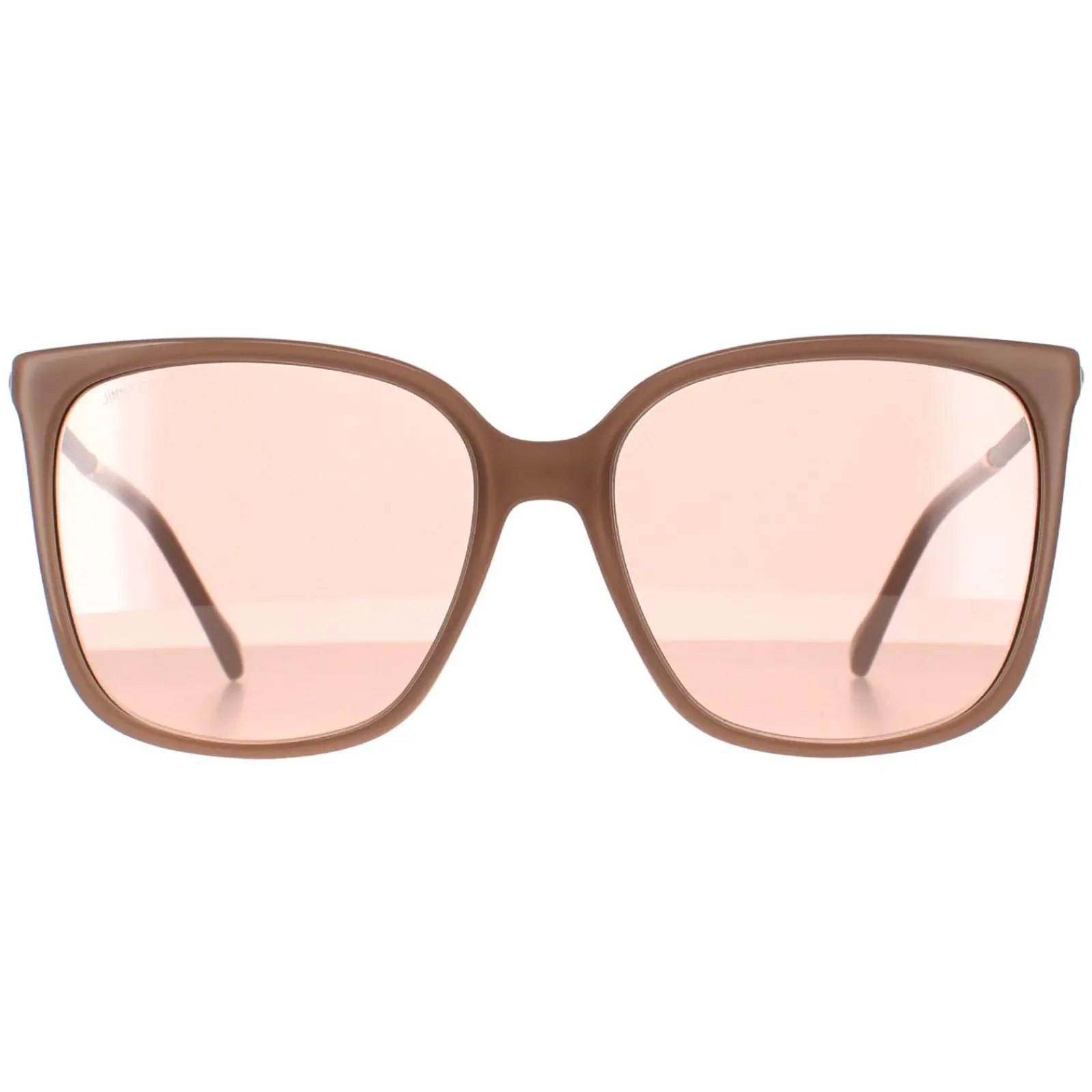 Jimmy Choo Square|Jimmy Choo^Sunglasses SCILLA/S FWM 2S Nude Pink Flash Silver Mirror