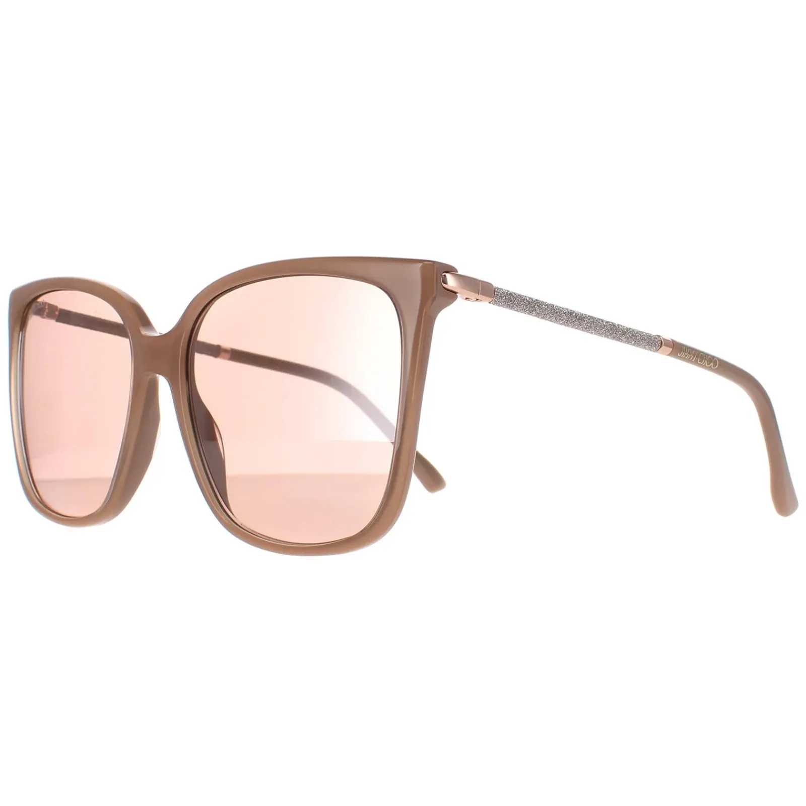 Jimmy Choo Square|Jimmy Choo^Sunglasses SCILLA/S FWM 2S Nude Pink Flash Silver Mirror