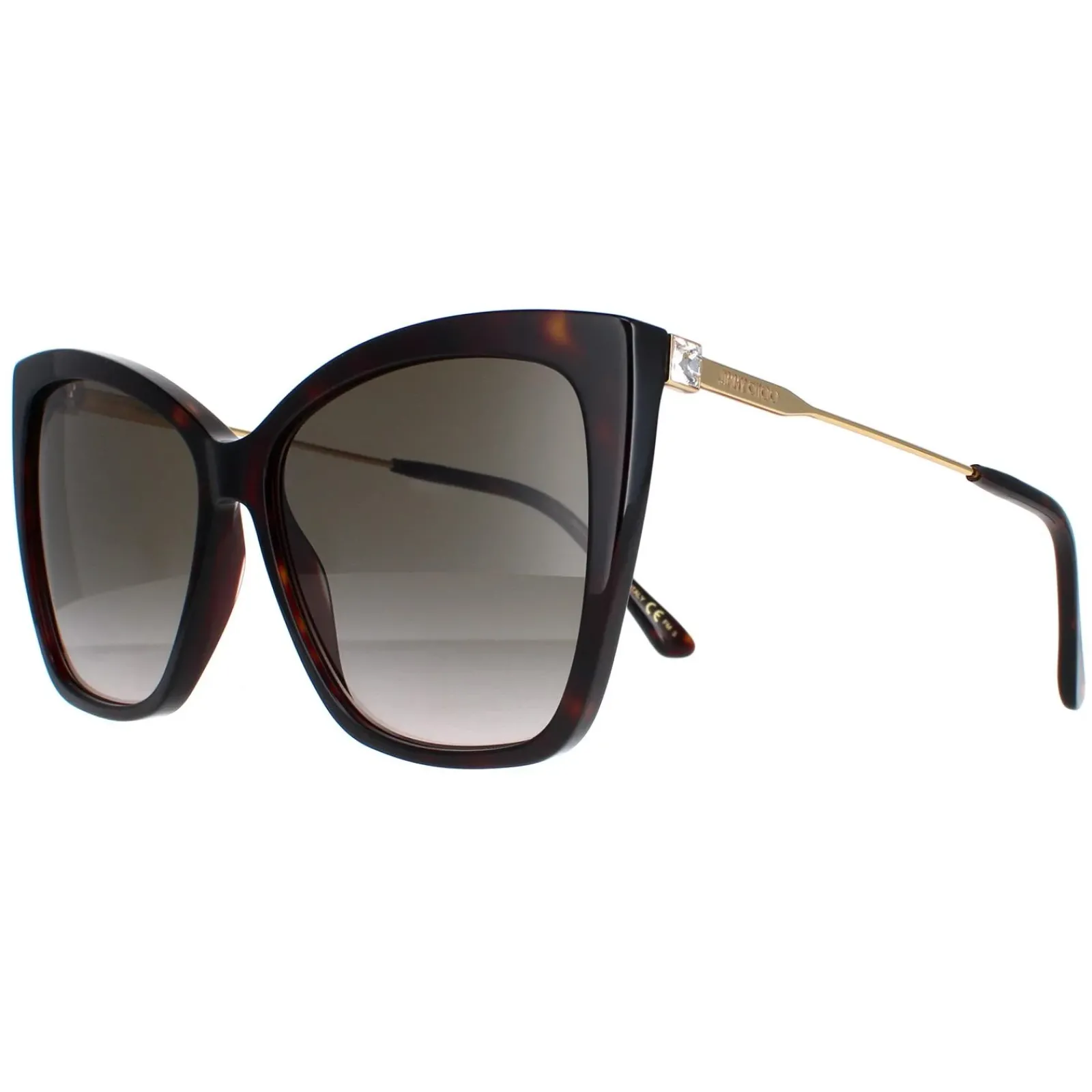 Jimmy Choo Cat-Eye|Jimmy Choo^Sunglasses Seba/S 086/HA Dark Havana Brown Gradient