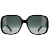 Jimmy Choo Square|Jimmy Choo^Sunglasses TARA/S DXF 9O Black Glitter Dark Grey Gradient