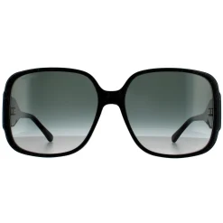Jimmy Choo Square|Jimmy Choo^Sunglasses TARA/S DXF 9O Black Glitter Dark Grey Gradient