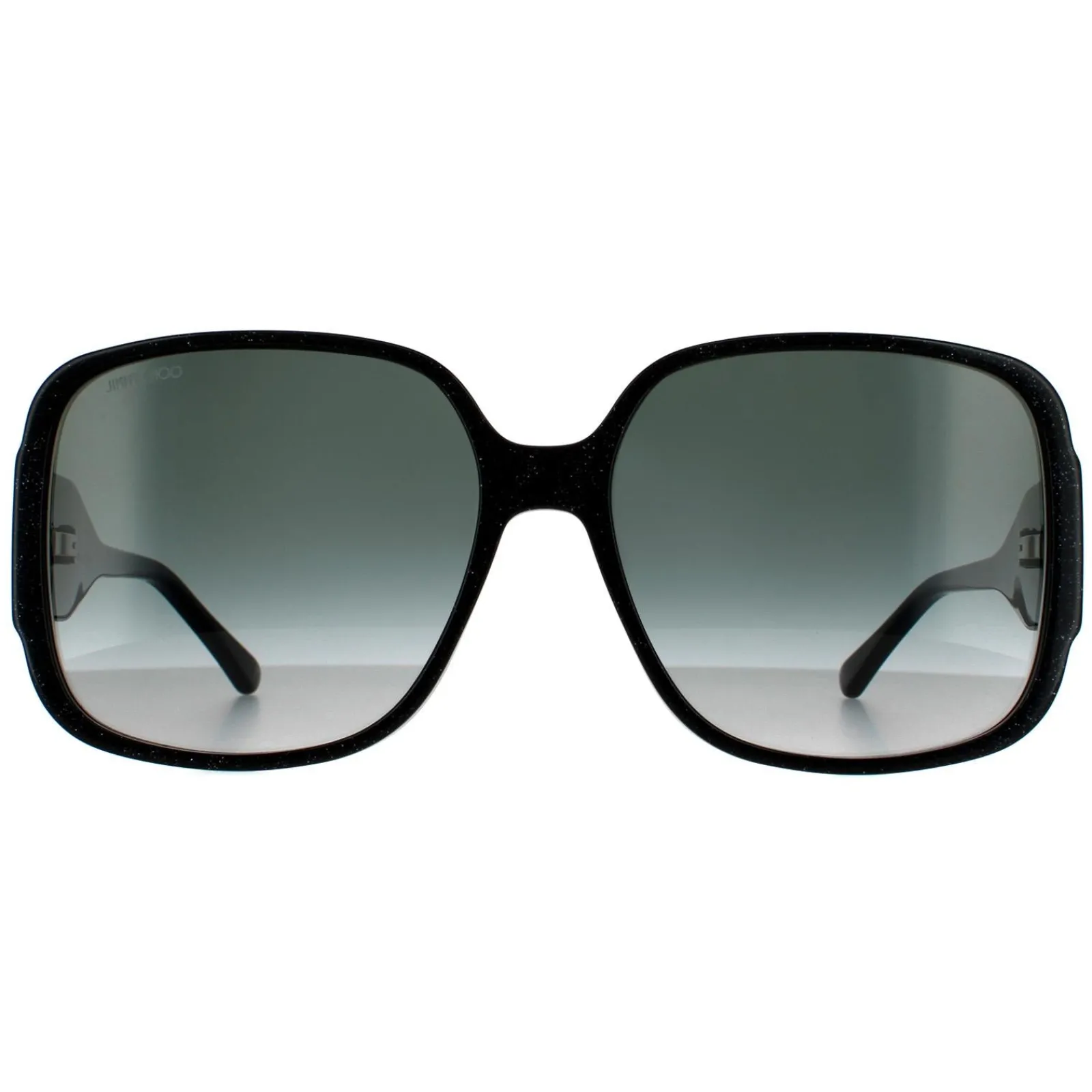 Jimmy Choo Square|Jimmy Choo^Sunglasses TARA/S DXF 9O Black Glitter Dark Grey Gradient