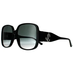 Jimmy Choo Square|Jimmy Choo^Sunglasses TARA/S DXF 9O Black Glitter Dark Grey Gradient
